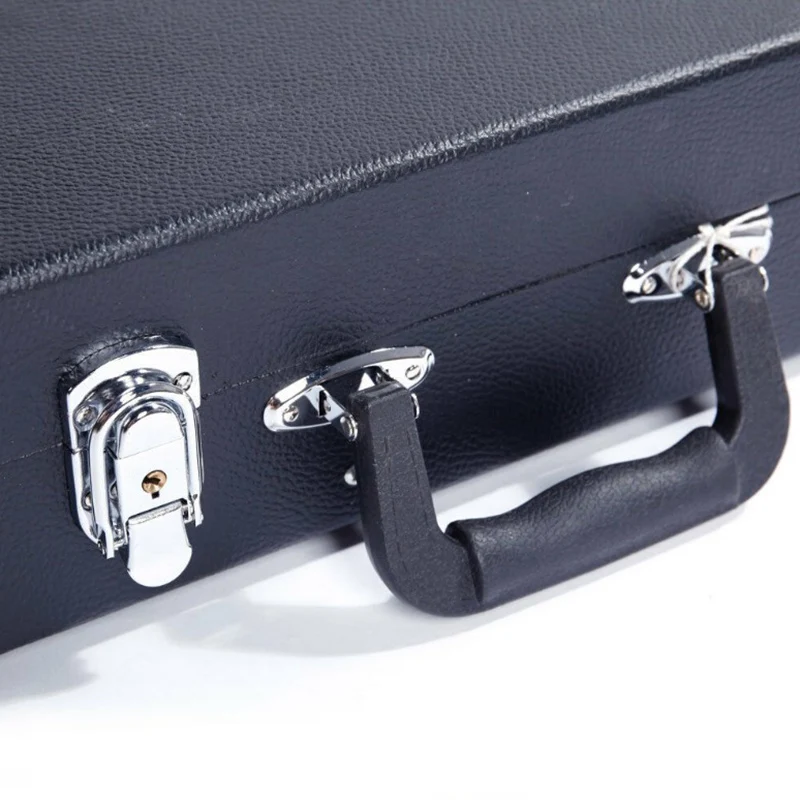 

Protable Electric Guitar Square Hard Case Silver Hardware and Lock Guitar Accessories