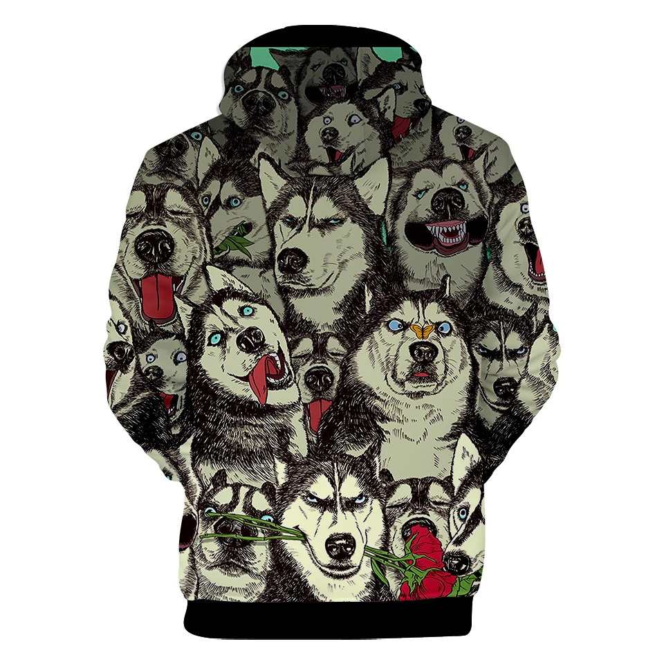

2020 Personality Peculiar Hoodies 3D Print Tiger Husky Sweatshirts Men/Women/Childs Fashion Casual Streetwear Pullover Hoodies