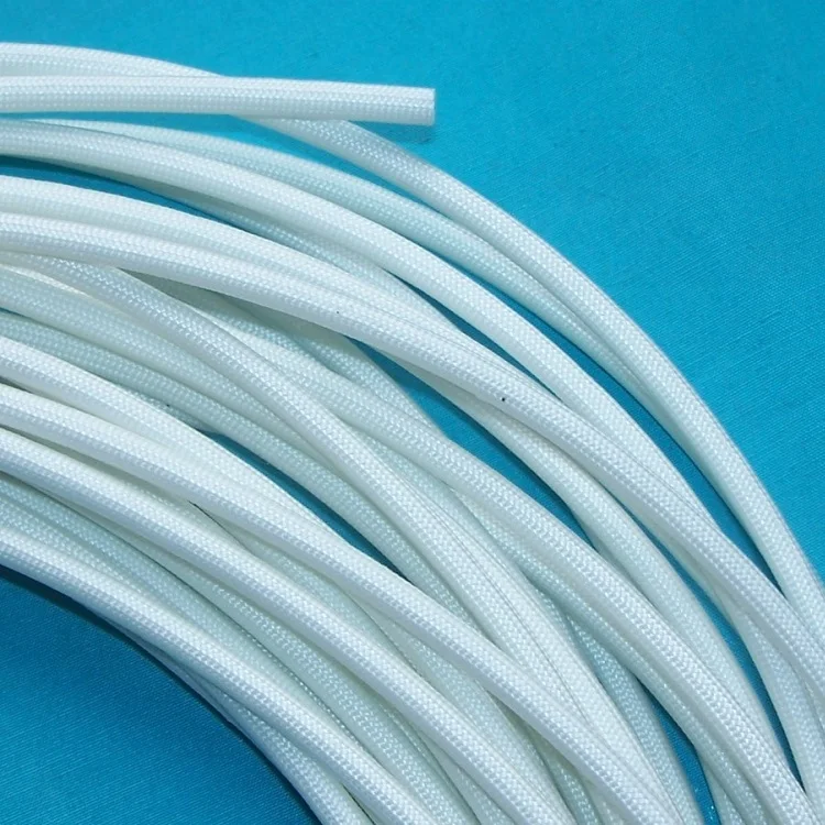 

ID 1mm Fiberglass Tube Silicone Resin Braided Wire Sleeve Flame Resistant Fiber Glass Insulated Cable Protect Pipe 200 Deg.C