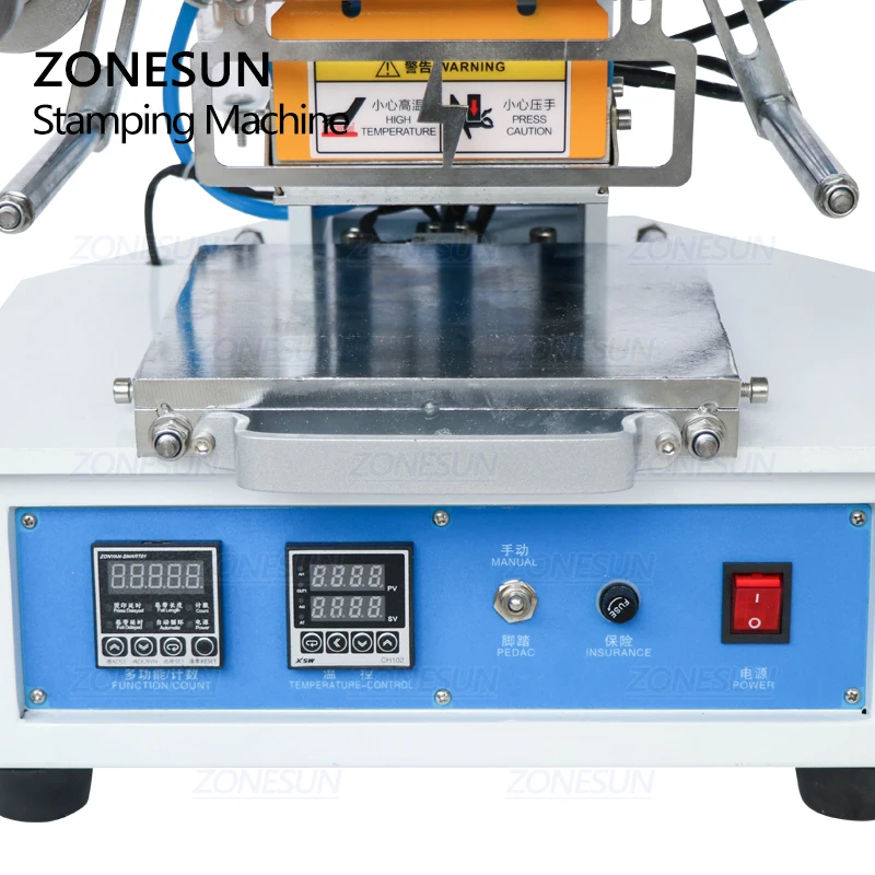 Автоматическая штамповочная машина ZONESUN ZY 819E для сгибания кожаного логотипа