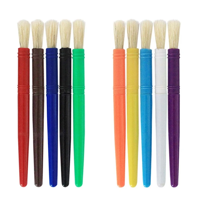 

5 шт. с круглой головкой щетки щетинки Краски ing щетки для детей школьного начинающих акварель Краски рисунок Арт Набор инструментов
