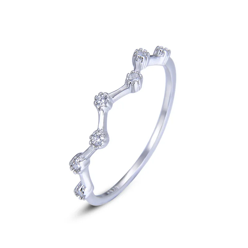 Женское кольцо с фианитами Anillos Yuzuk белое розовое фиолетовое для свадьбы
