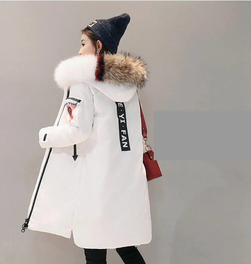 

(TopFurMall)European Winter Women Parkas Down Coats Raccoon Fur Hoody Lady Long Outwear Overcoat LF9150