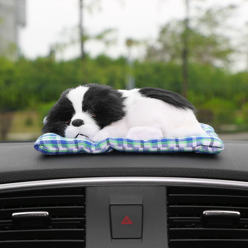 

Car Ornament Lovely Plush Dog Automotive Interior Decoration Sleeping Puppy Toy Ornaments Cute Automobile Dashboard Accessories