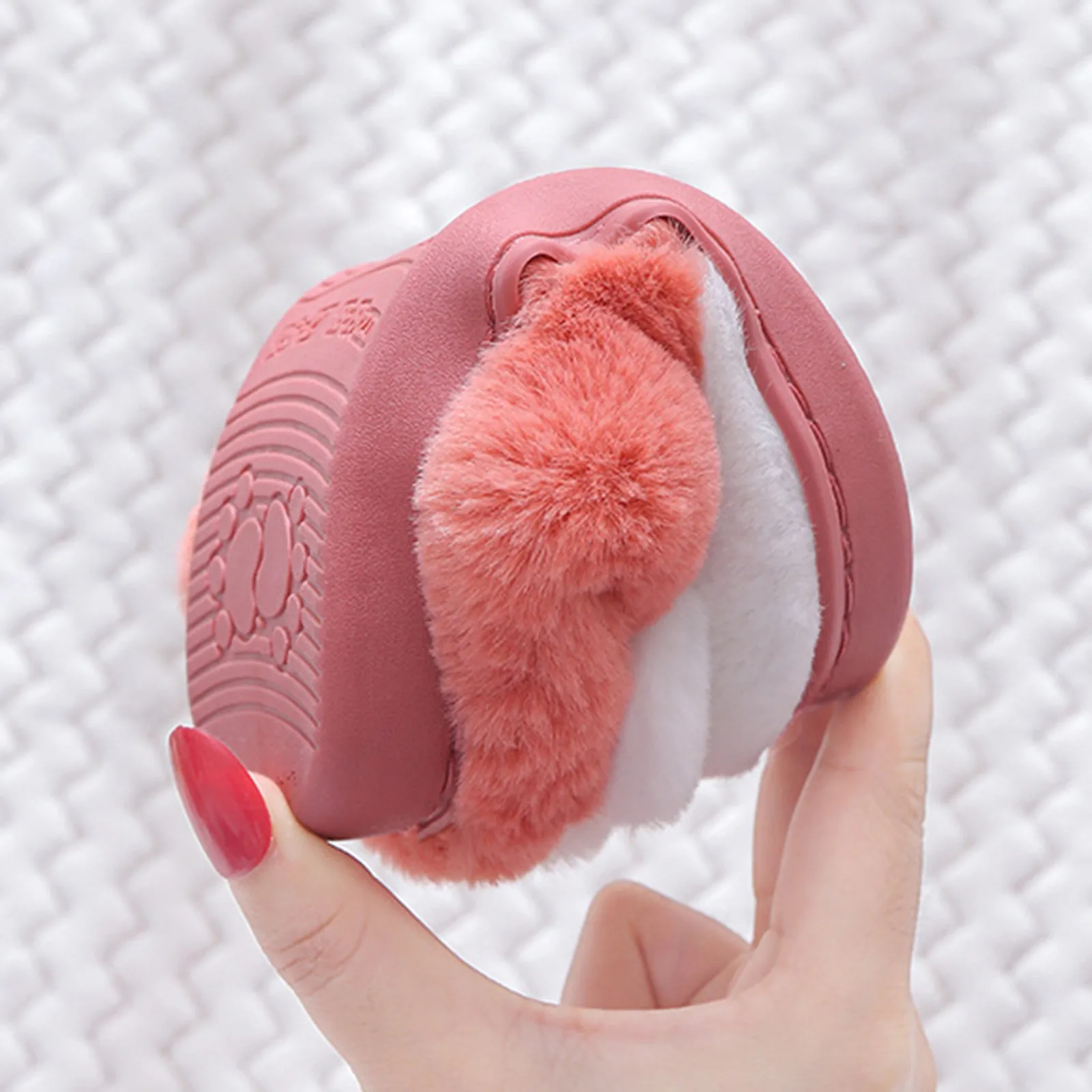 Детские меховые тапочки для девочек и мальчиков новинка 2022 зимние детские