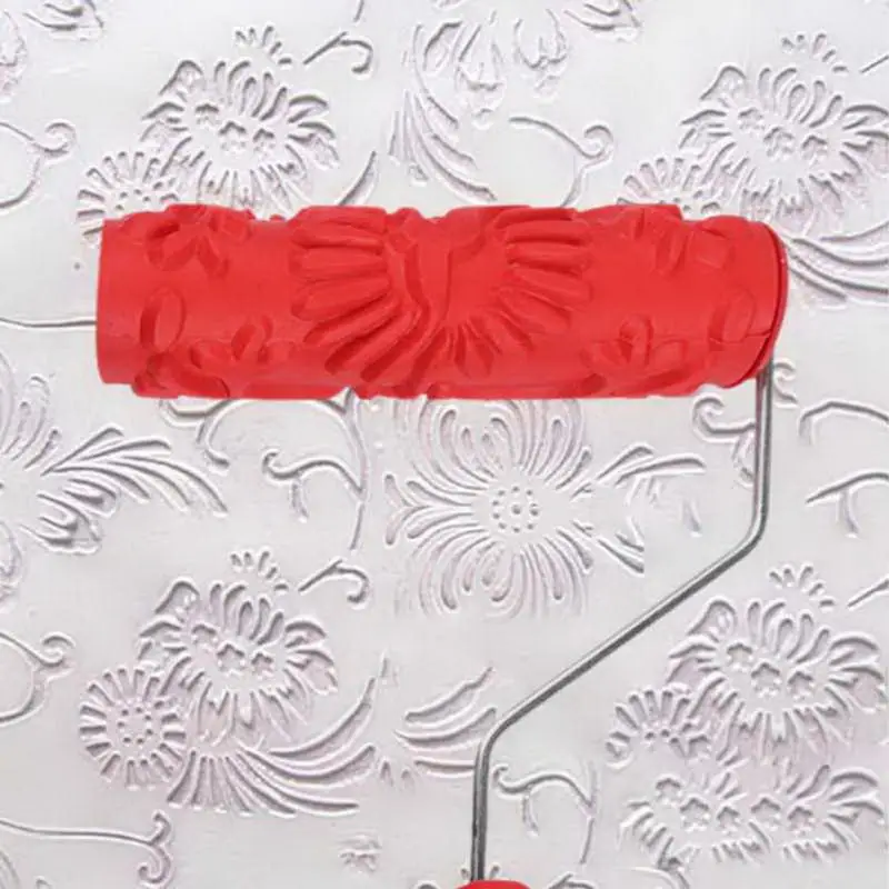 Рельефный барабан для древесины инструмент росписи с ручкой цветка кисть