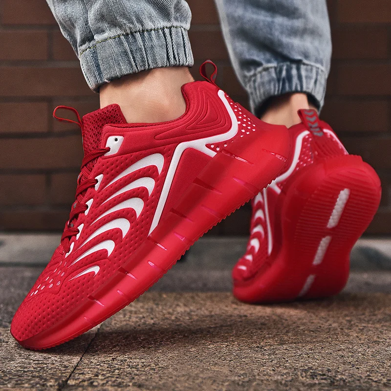 

2020 New Style Running Shoes For Men Breathable Mesh Outdoor Sports Shoe Jogging Trekking Sneakers Summer Mens Athletic Shoe