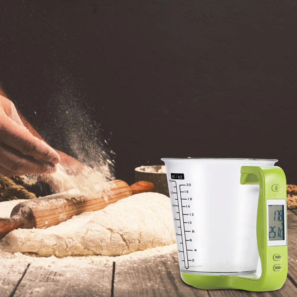 

Large Capacity Electronic Measuring Cup Kitchen Scales Digital Beaker Libra Scale with LCD Display Temperature Measurement Cups