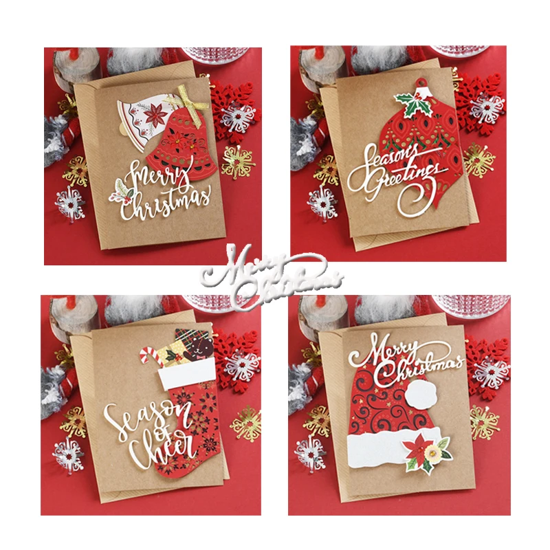 Рождественские новые штампы для резки металла DIY альбом скрапбукинга