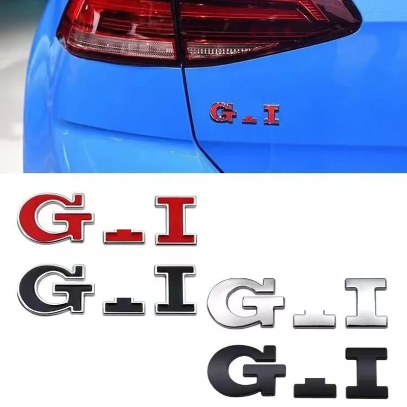 

3D Metal For GTI Letter Logo Car Rear Trunk Stickers Emblem Badge Decals For Volkswagen VW Polo Golf GTI TCR MK2 MK4 MK5 MK6 MK7