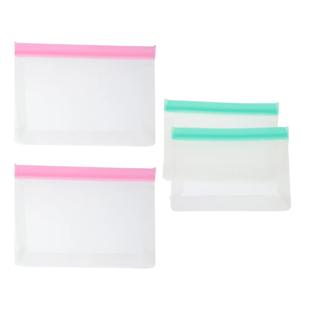 

4pcs Reusable PEVA Food Storage Bags Sealing Fruit Vegetable Fresh-keeping Pouch