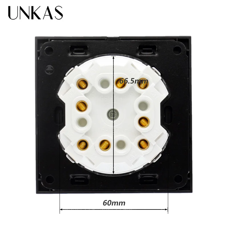 UNKAS черная алюминиевая металлическая панель роскошная 4 банда 1 способ случайное
