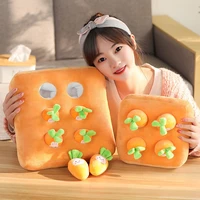 children educational toy pick up strawberry fruits ground doll stuffed mini carrots plush toy in a earth pillow unqiue gift kids
