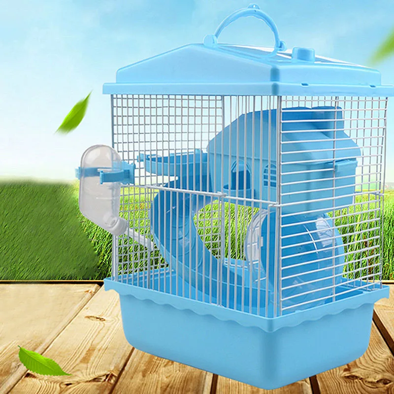 

New Pet Cage Hamster Cage Hamster House Double Layer House for Hamster Pet 1PC