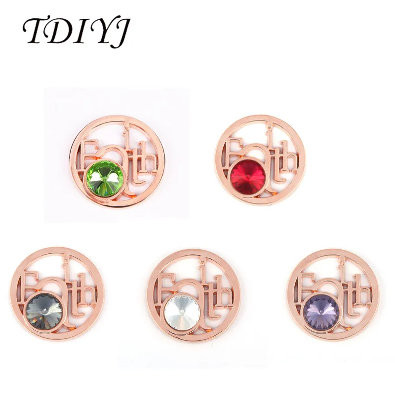 TDIYJ высококачественный сплав 33 мм Большой Кристалл вера Монета диск для Рамки