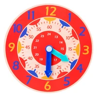 children montessori wooden clock toys hour minute second cognition colorful clocks toys for kids early preschool teaching aids