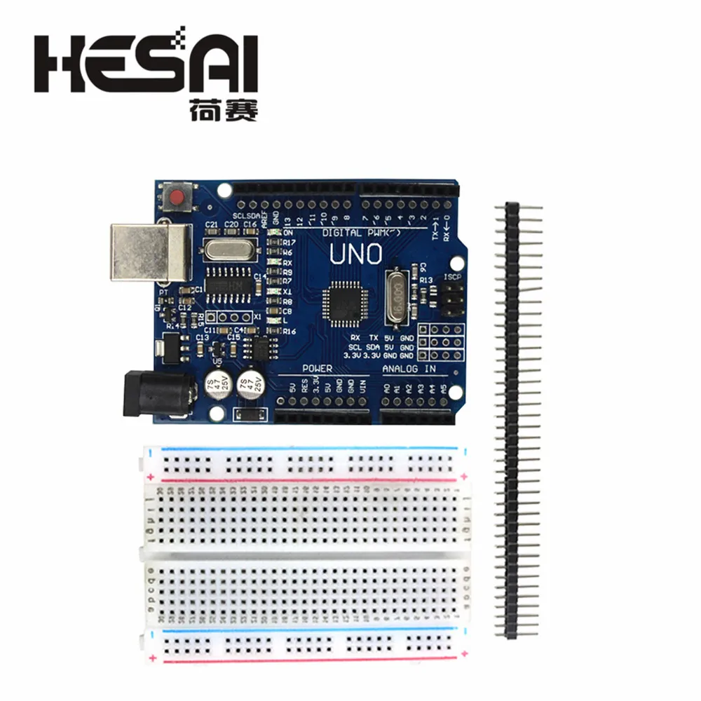 Стартовый комплект для Arduino Uno R3 из 5 предметов: макетная плата джампер USB кабель и