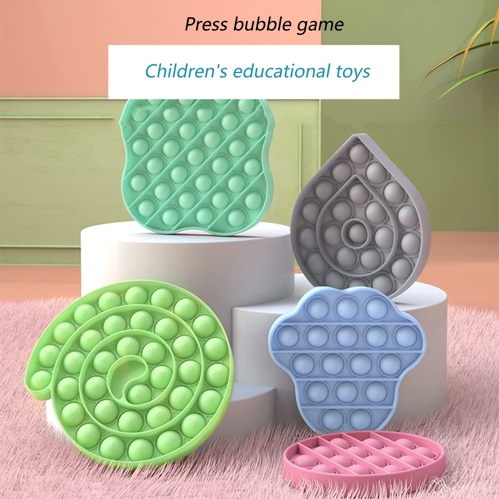 

Push Pop Pop Bubble Fidget Toy, Kids Sensory Squeeze Toy, Autism Special Needs Adults Stress Reliever