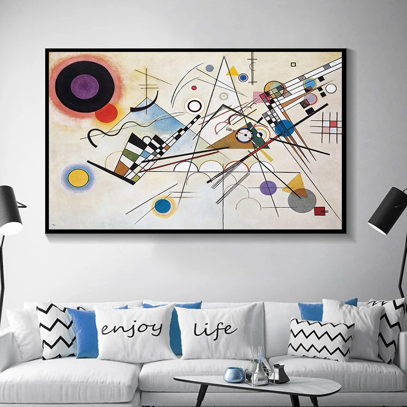 Современные абстрактные настенные картины Wassily Kandinsky воспроизведение холста и