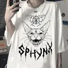 Футболка женская оверсайз в стиле Харадзюку, уличная одежда в готическом стиле, топ в японском стиле, свободная рубашка для мужчин и женщин, на лето