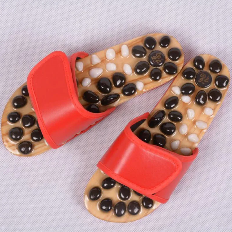 Шлепанцы для девочек и мальчиков массажные тапочки с нефритовым агатом подошвой