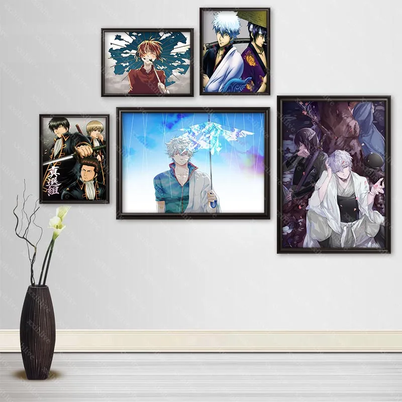 

Canvas Painting Anime HD Gintama Posters And Prints Wall Pictures For Room Decoration Home Decor Customizable 30x45cm,40x60cm