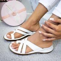 hollow set toes flat slippers women 2021 summer casual plus size soft bottom comfortable outdoor open toed beach female slides