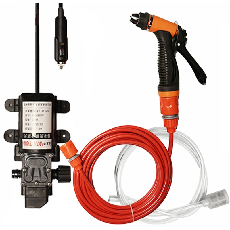 Цена Мойка автомобиля 12 в, пистолет для мойки автомобиля, насос, комплект, мойка высокого давления, уход за автомобилем, портативная стиральная м...