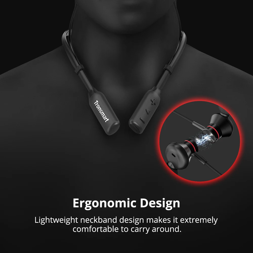 Tronsmart Encore S2 Plus Bluetooth наушники чип Qualcomm беспроводная гарнитура с голосовым