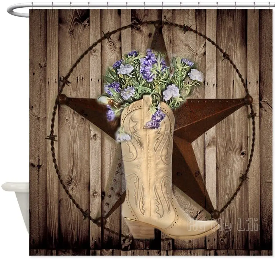 

Cute Western Cowgirl Decorative Shower Curtain