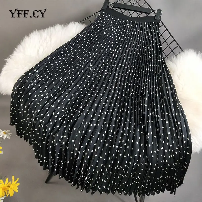 2020 Женская винтажная плиссированная трапециевидная элегантная длинная юбка с