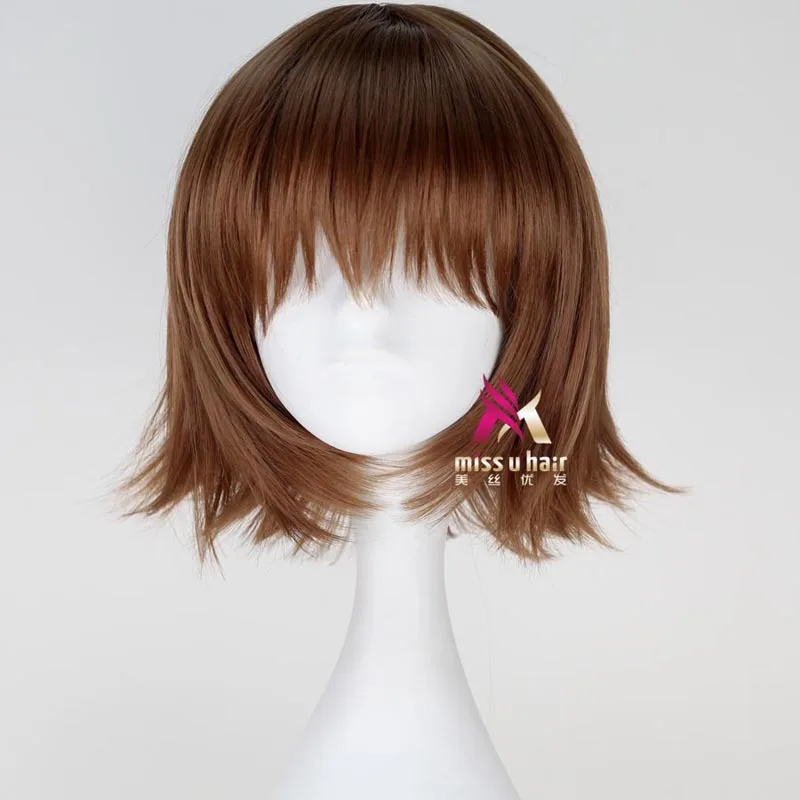 Парик для косплея Токийский Гуль Fueguchi Hinami короткие прямые коричневого цвета