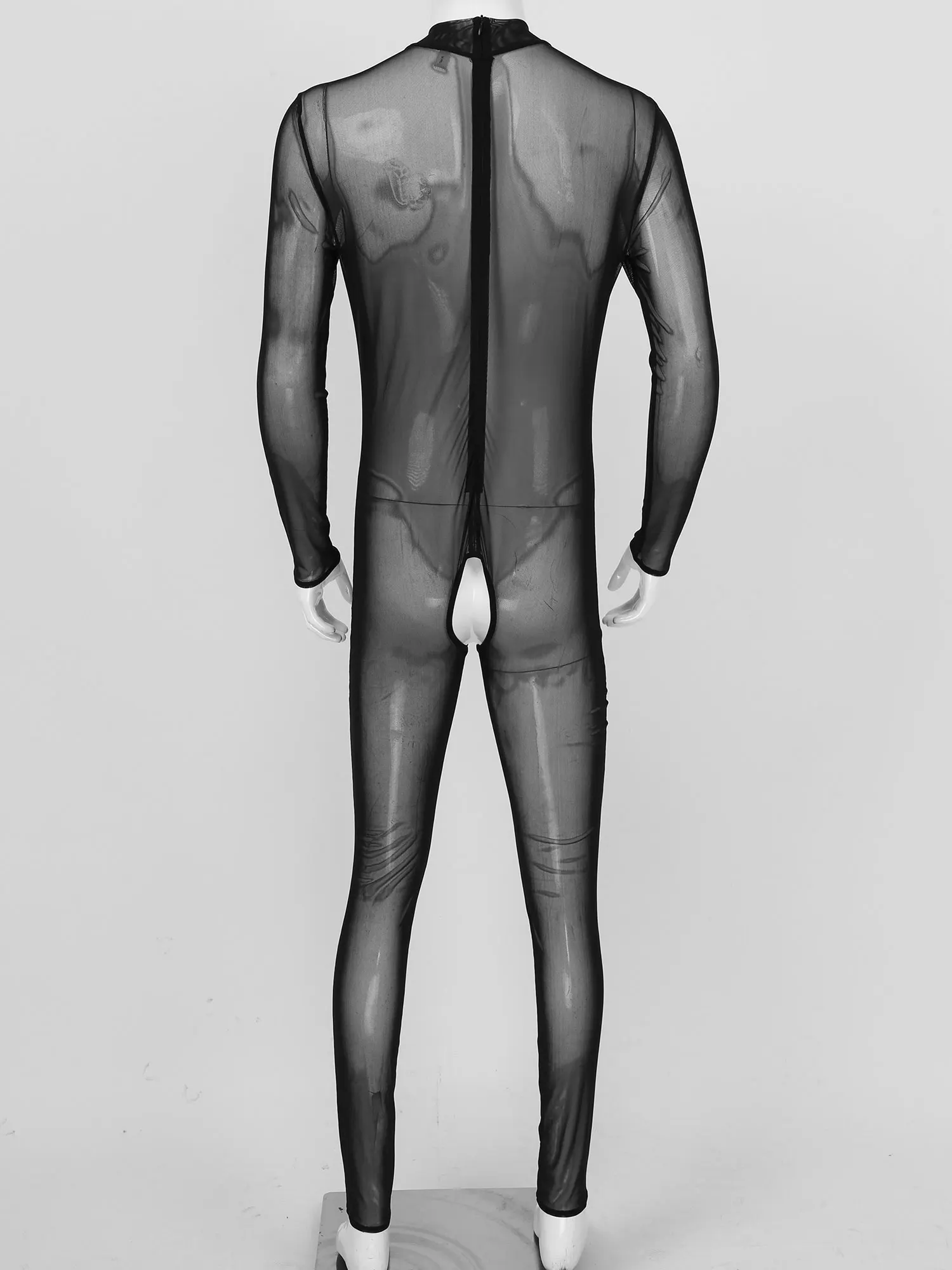 Комбинезон сетчатый мужской прозрачный с длинным рукавом | Тематическая одежда и