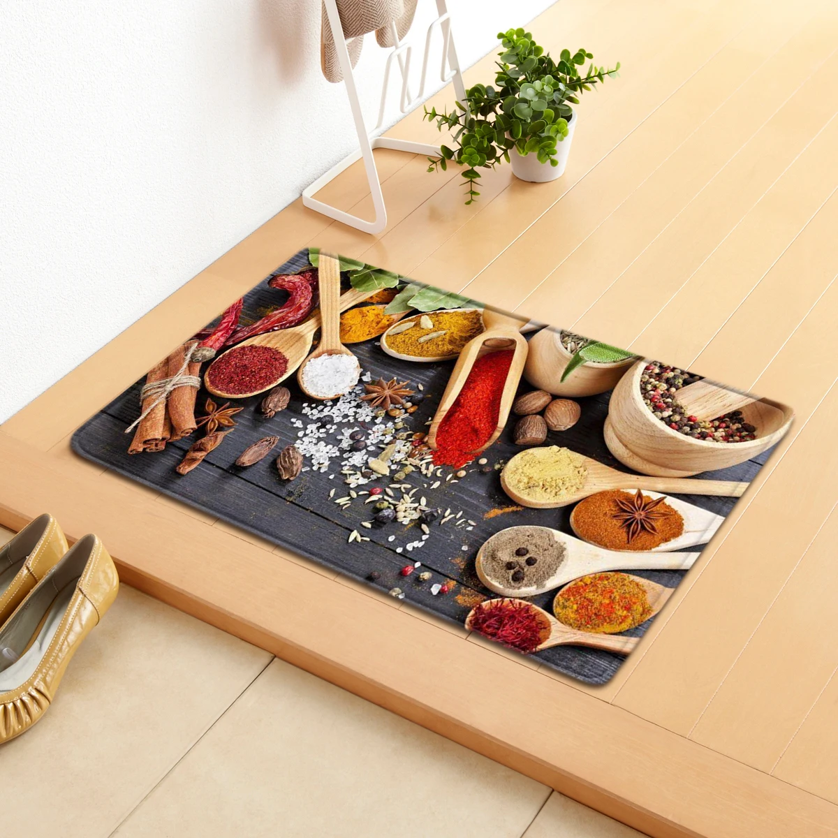 

Tableware Pattern Door Mat Area Rugs for Living Room Carpet Kitchen Bathroom Anti-Slip Floor Mats Bath Rug Fluffy Rug