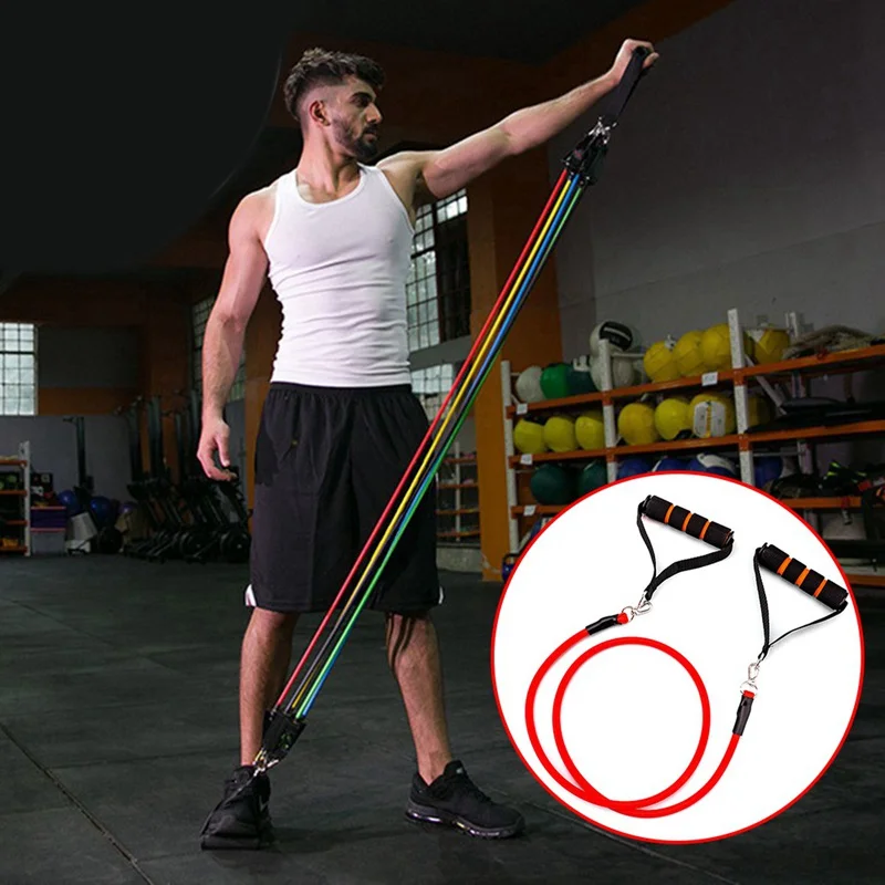 

11Pcs/Set Latex Resistance Bands Crossfit Training Exercise Yoga Tubes Pull Rope Rubber Expander Elastic Bands Fitness Equipment