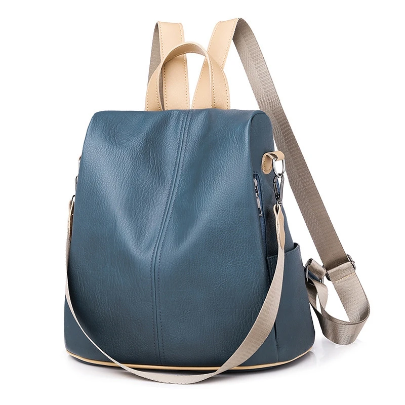 

Женский винтажный рюкзак из мягкой искусственной кожи, ранец для девушек, школьный дорожный портфель, повседневные сумки на ремне