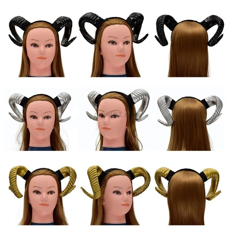 Готическая повязка на голову Хэллоуин аксессуар имитация антилопы Овцы Рог