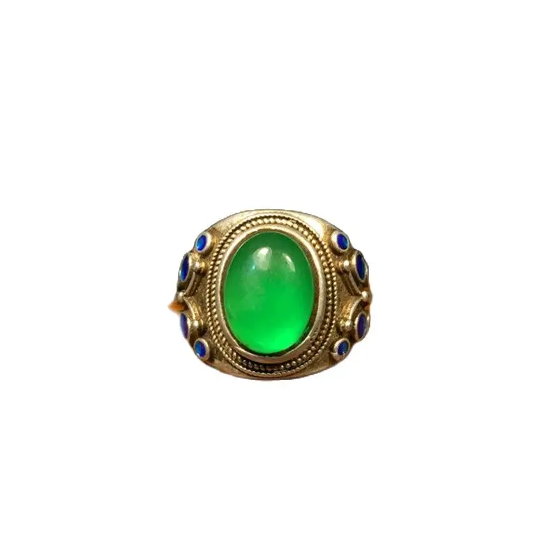 Коллекция кольцо из старого нефрита и ледяного яйца династии Цин открытое