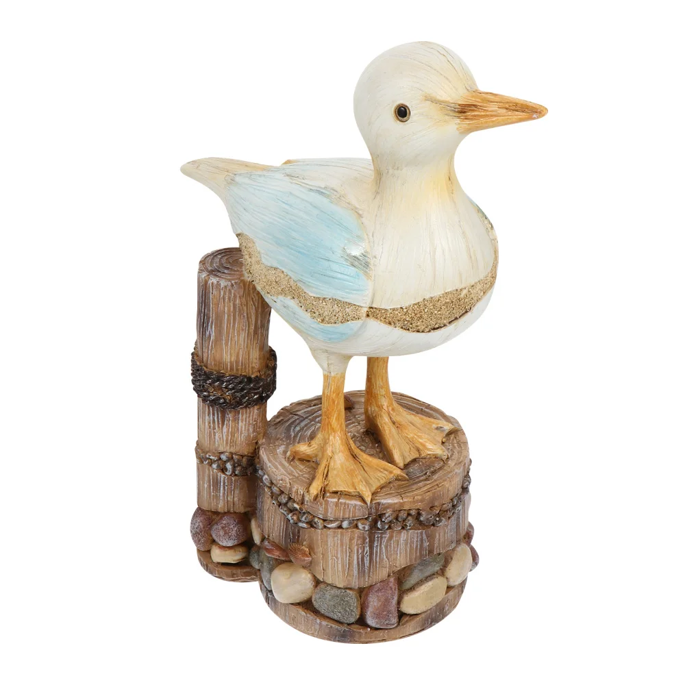 

1Pc Creative Seagull Sculpture Resin Bird Craft Simulation Seagull Adornment