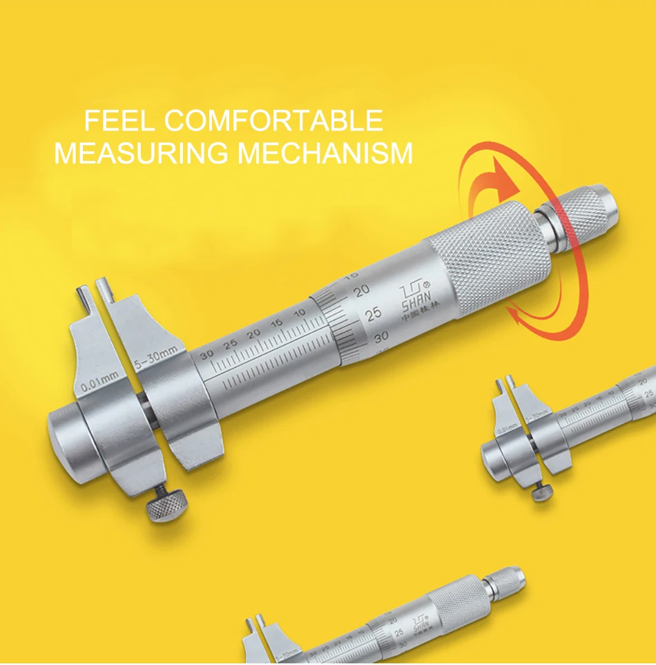 

Inner Diameter Micrometer 5-30mm Hole Measurement High Precision Spiral