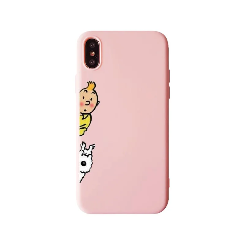 Мягкий силиконовый чехол из ТПУ «Приключения Тинтина» для iPhone XR 10 8 7 Plus 6 6S Plus 5 XS Max 5s SE