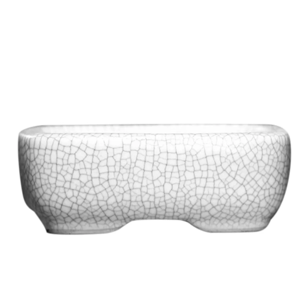 

1 Piece Celadon Light Jade/Ice Crack Hexagon Glazed Mame Bonsai Pot Home Garden Flower Pot Yixing Mame Bonsai Pot