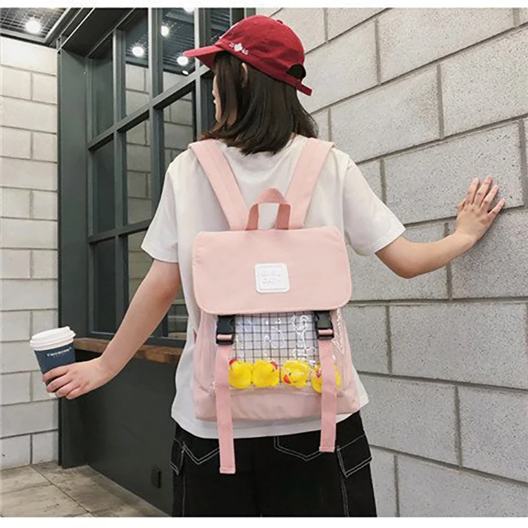Harajuku водонепроницаемый прозрачный рюкзак из ткани Оксфорд для женщин повседневные рюкзаки Mochila Feminina Sac A Dos школьные сумки
