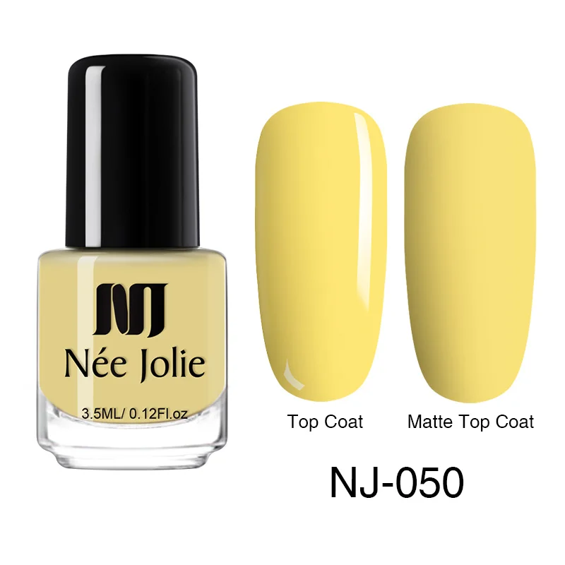 3.5ml NJ-050 Матовый лак для ногтей NEE JOLIE Effetc, черный чистый цвет, розовый лак для ногтей, масляной лак, лак для ногтей, лак для ногтей - Цвет: 3.5ml NJ-050