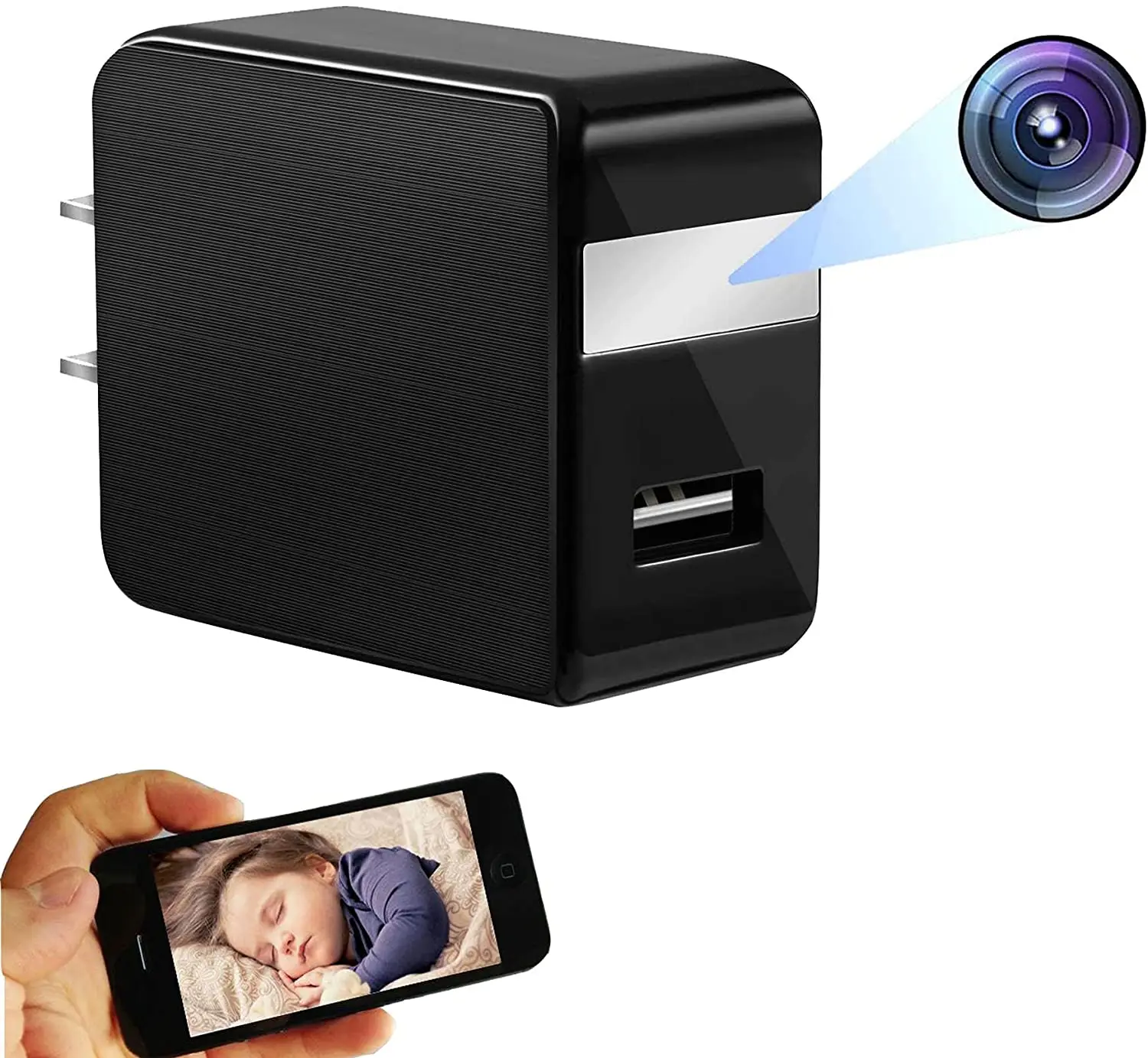 

32 Гб мини Wi-Fi камера 1080P разъем USB зарядное устройство видеокамера видеорегистратор Беспроводная портативная камера безопасности адаптер п...