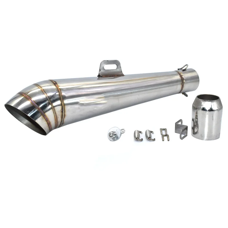 

51mm Universal Motorcycle muffler escape moto exhaust with db killer muffler stickers for Z800 XMAX300 FZ8 RC390 ninja400 atv