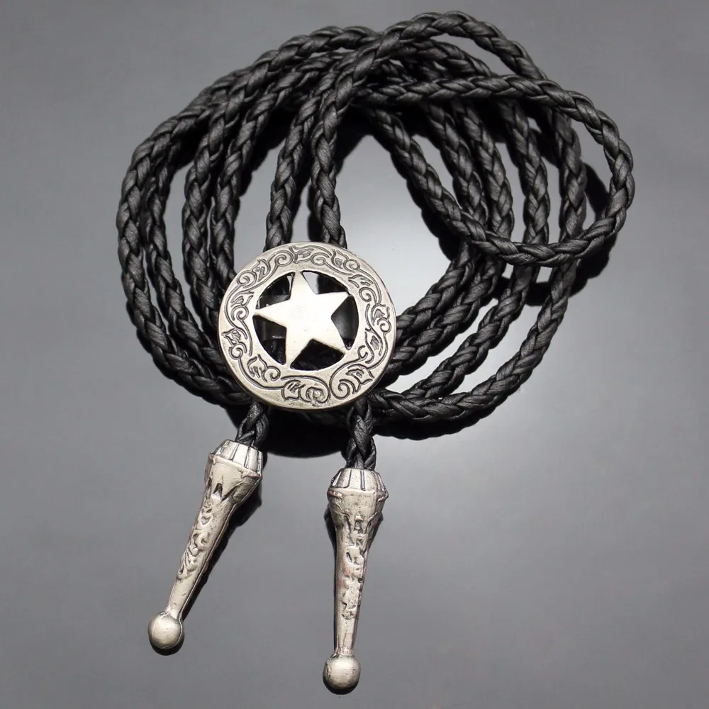 Новое поступление западный юго-западный мужской подарок Техасский Ranger Star Leather Rodeo Bolo Bola Галстук Топ Мода 2 цвета аксессуары