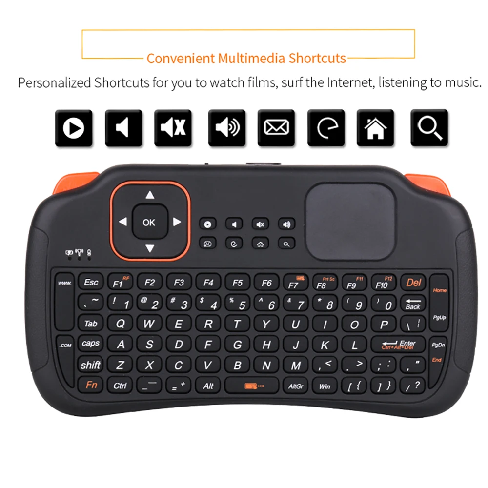 Игровая клавиатура Fly Mouse с тачпадом 2 4 ГГц 83 клавиши мини пульт дистанционного