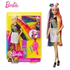 Новая кукла Барби Модницы радужные блестящие волосы с аксессуарами и одеждой Барби игрушки модные игрушки для девочек подарок FXN96