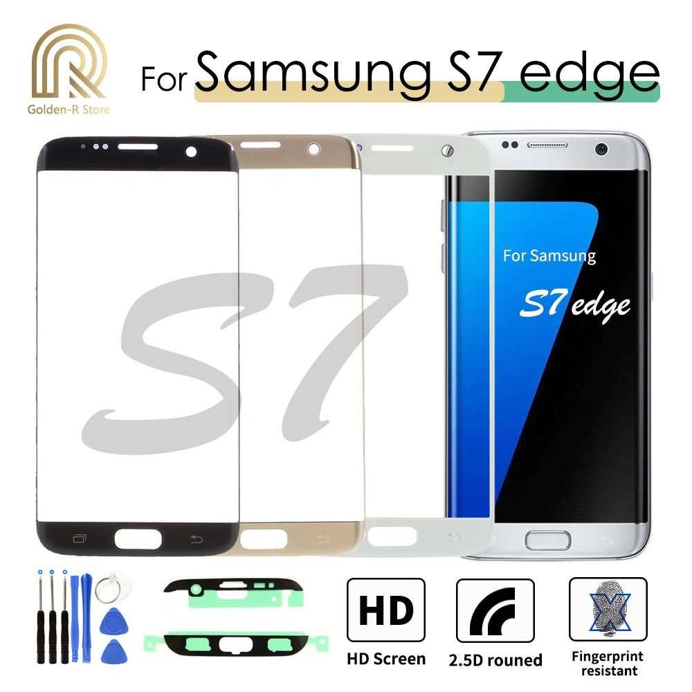 Замена переднего стекла объектива для samsung Galaxy S7 G930 SM G930F EDGE G935 G935F внешняя